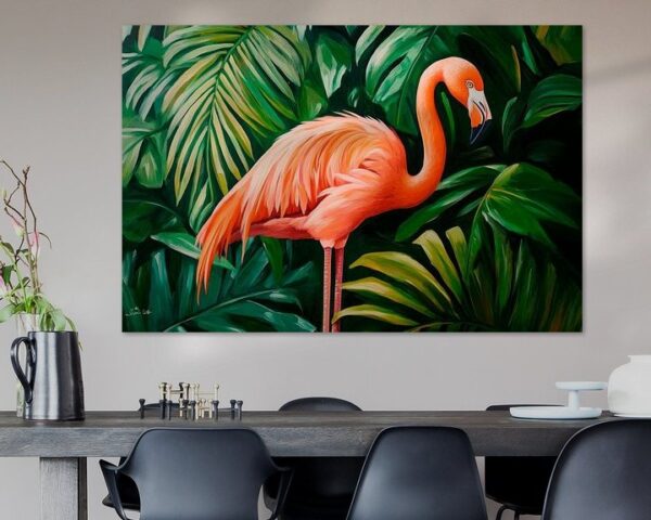 Flamingo im Dschungel