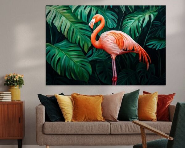 Flamingo im Dschungel