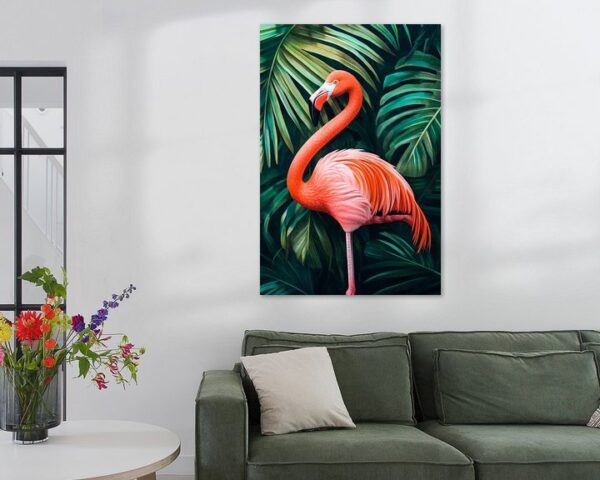 Flamingo im Dschungel