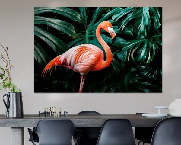 Flamingo im Grün