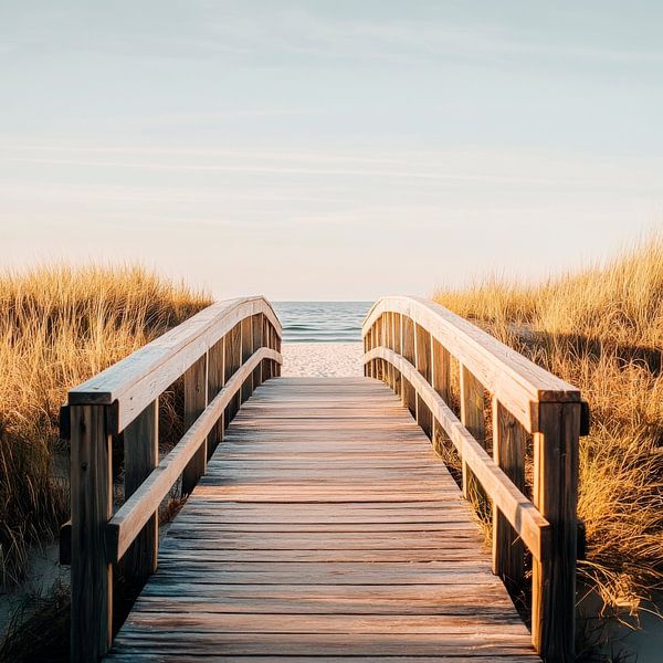 Holzbrücke Strand