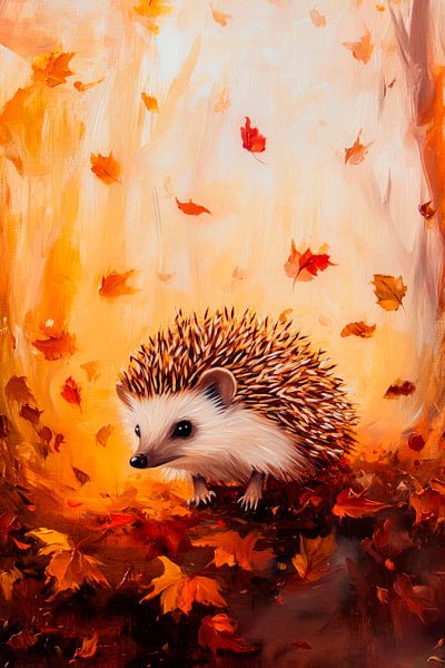 Igel im Herbst