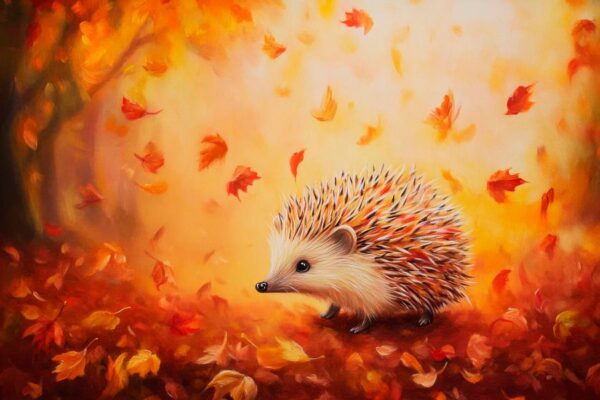 Igel im Herbst