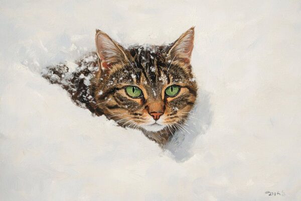 Katze im Schnee