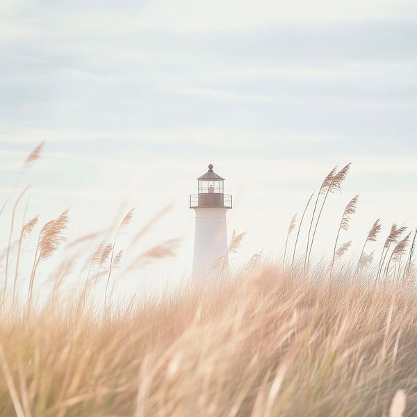 Leuchtturm im Gras