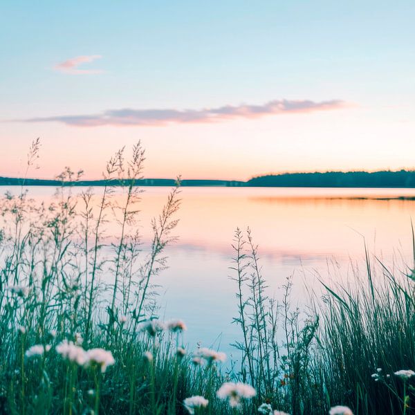 Morgendämmerung am See