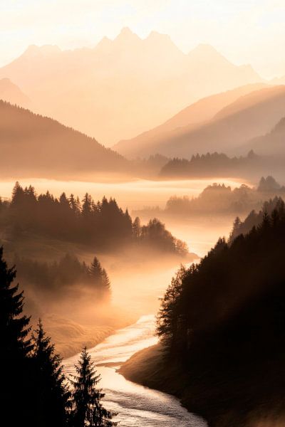 Morgendämmerung Berge