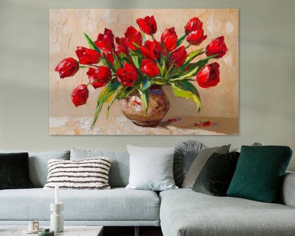 Rote Tulpenvase