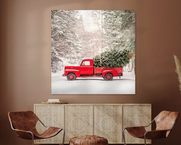 Roter Truck Winter