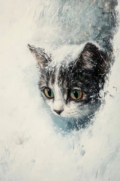 Schnee Katze