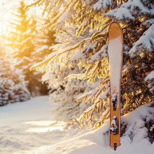 Ski im Schnee