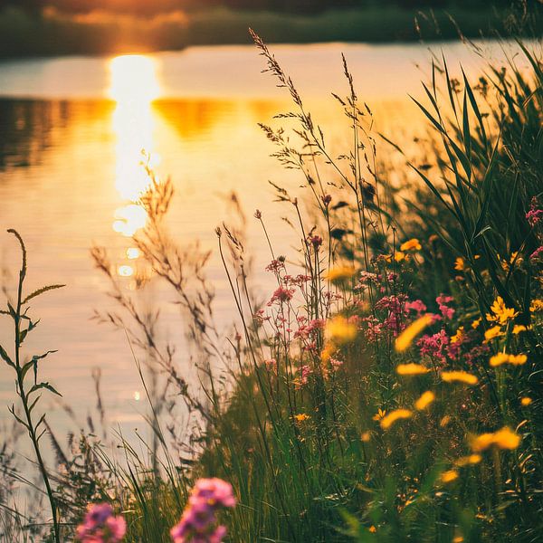 Sonnenuntergang am Wasser