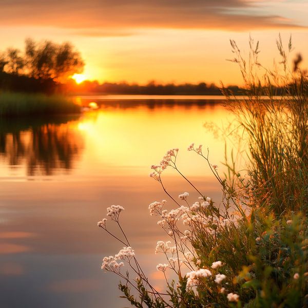 Sonnenuntergang am Wasser