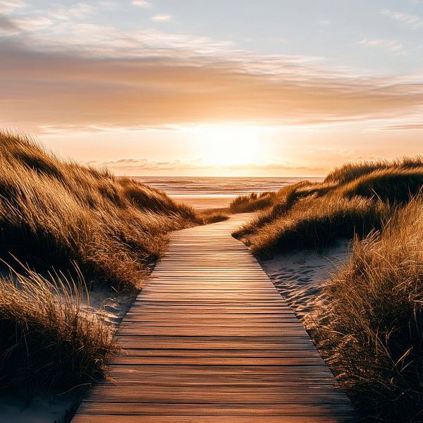 Strandweg Sonnenuntergang