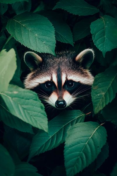 Waschbär im Wald