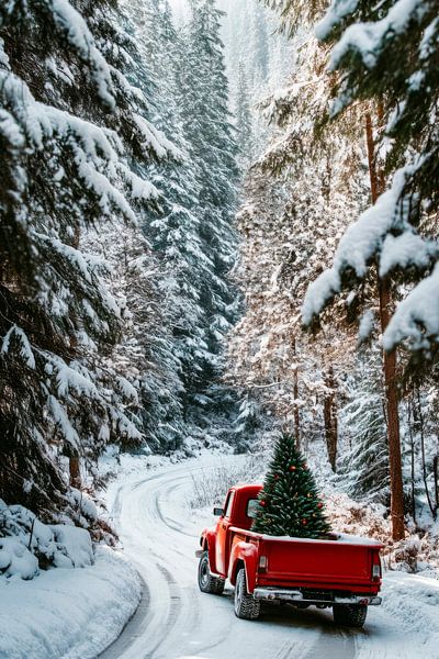 Weihnachtsbaum im Schnee