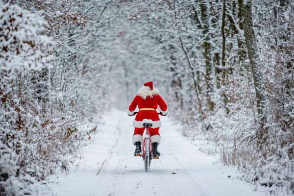 Weihnachtsmann Radfahrt