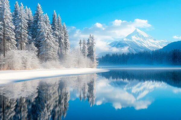 Winterlandschaft Reflexion