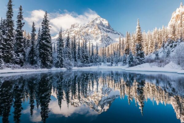 Winterlandschaft Reflexion