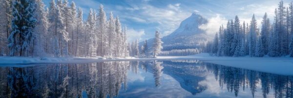 Winterlandschaft Reflexion