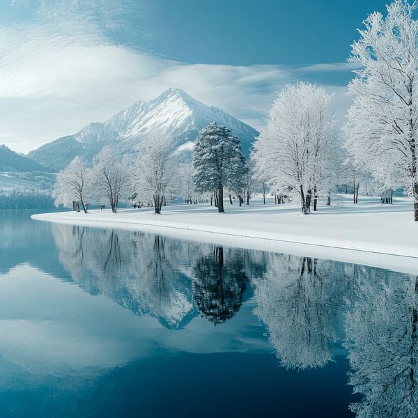 Winterlandschaft Spiegelung