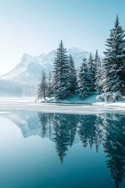 Winterlandschaft Spiegelung