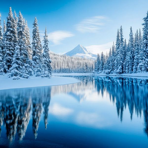 Winterlandschaft Spiegelung