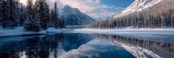 Winterlicher Bergsee