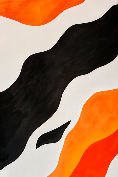 Abstrakte Farben in Schwarz und Orange