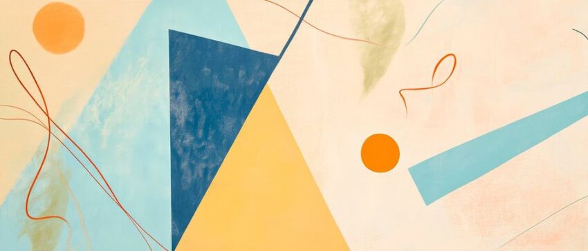 Abstrakte Geometrie in sanften Farben