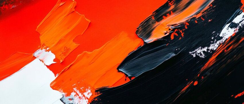 Abstrakte Kunst in kräftigen Farben