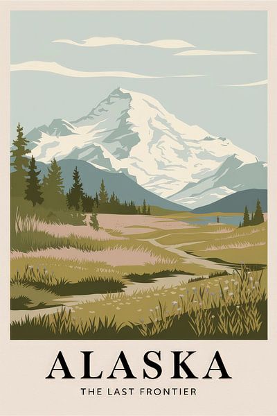 Alaska Vintage Travel Poster