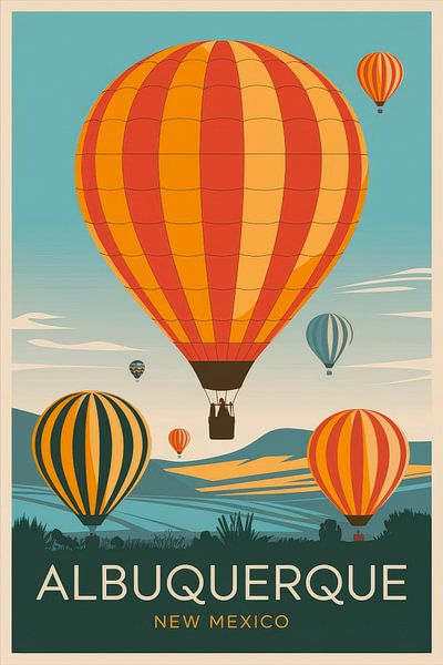 Albuquerque, New Mexico Vintage Travel Poster