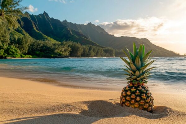 Ananas am Strand – Tropisches Paradies