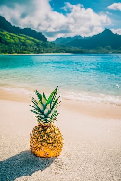 Ananas am Strand – Tropisches Paradies