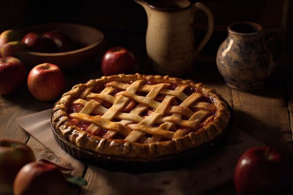 Apfelkuchen mit rustikalem Charme