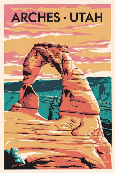 Arches, Utah Vintage Travel Poster