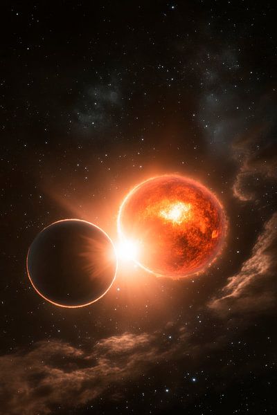 Astrale Begegnung zweier Planeten