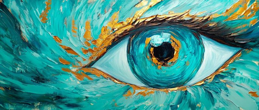 Auge in Pastellfarben – Detailreich