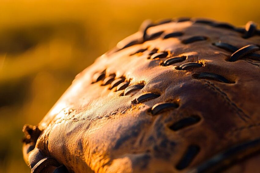 Baseballhandschuh im Sonnenlicht