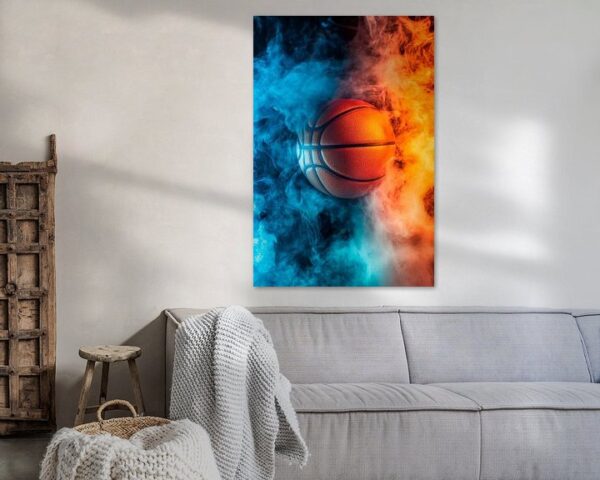 Basketball im Nebel von Farben