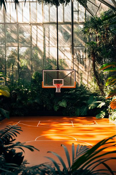 Basketballplatz im Gewächshaus