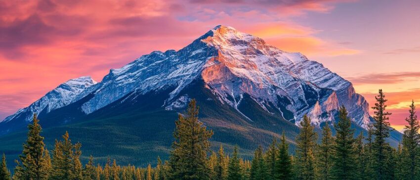 Berge im Abendlicht – Naturschönheit