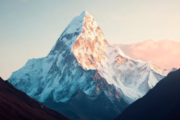 Berggipfel im Morgenlicht – Natur