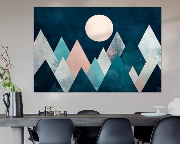 Berglandschaft unter vollem Mond