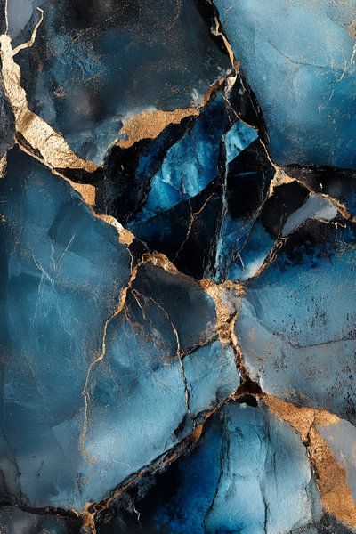 Blaue Agate mit goldenen Einschlüssen