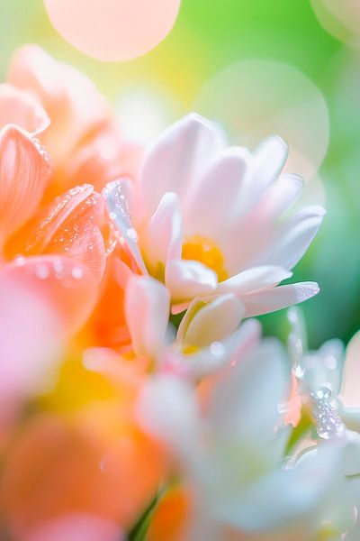 Blühende Blumenpracht im Morgenlicht