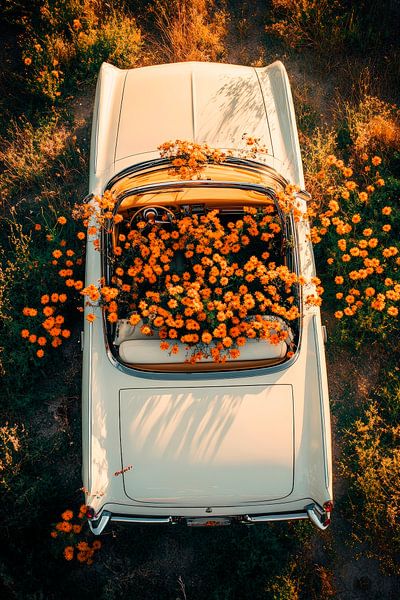 Blumen im Cabrio – Farbenspiel der Natur