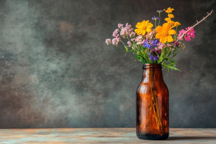 Blumen im Glas