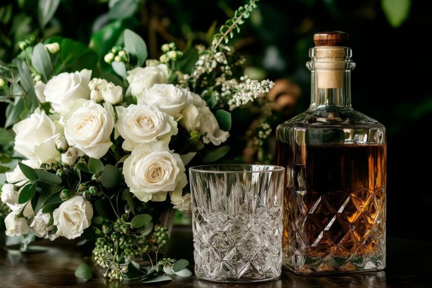 Blumen und Whiskey